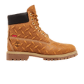 Supreme x Timberland 6 Inch Premium Waterproof Boot Embossed Diamond Plate Wheat