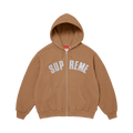 Supreme Arc Thermal Lined Zip Up Hooded Sweatshirt 'Light Brown'