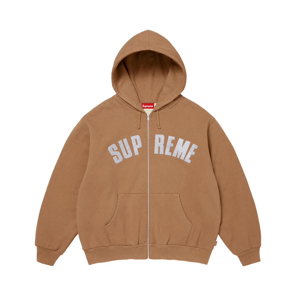 Supreme Arc Thermal Lined Zip Up Hooded Sweatshirt 'Light Brown'