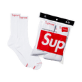 Supreme x Hanes Crew Socks (4 Pack) 'White'