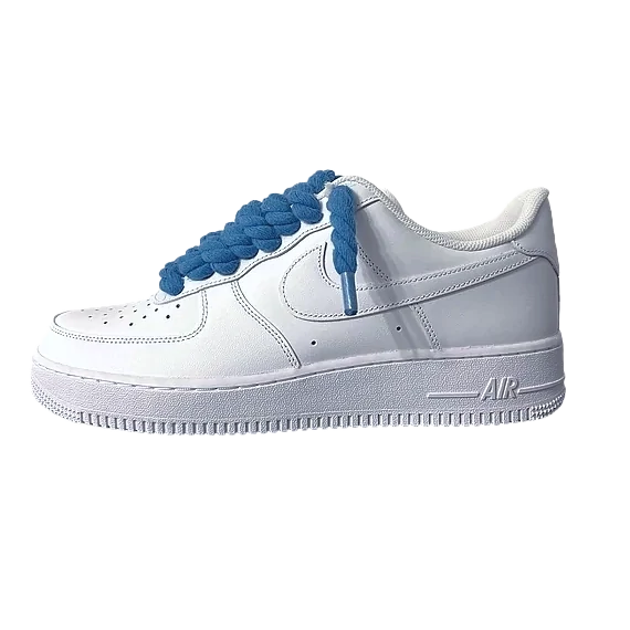 Nike Air Force 1 Low '07 White Blue Rope Lace